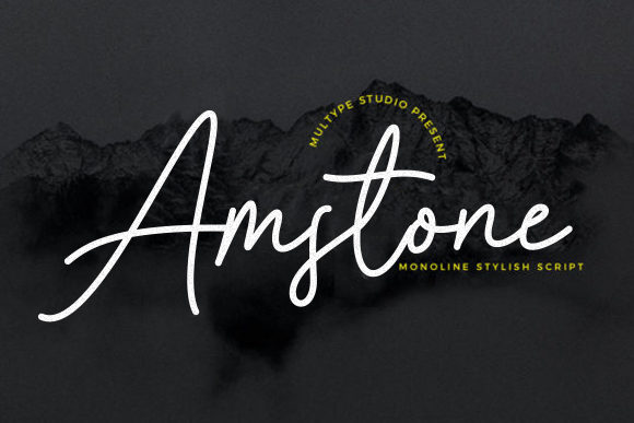 Amstone: A Refined Script Font for Polished Branding
