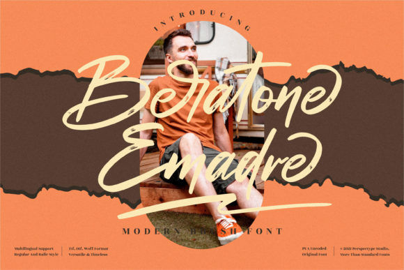 Beratone Emadre: A Flowing Script Typeface for Digital Warmth