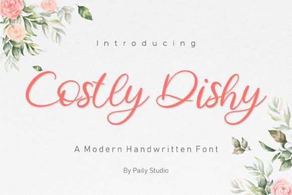 Costly Dishy: A Refined Script Font for Handmade Brands