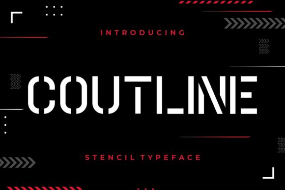Coutline Stencil Typeface: Bold, Gritty & Built for Real Branding