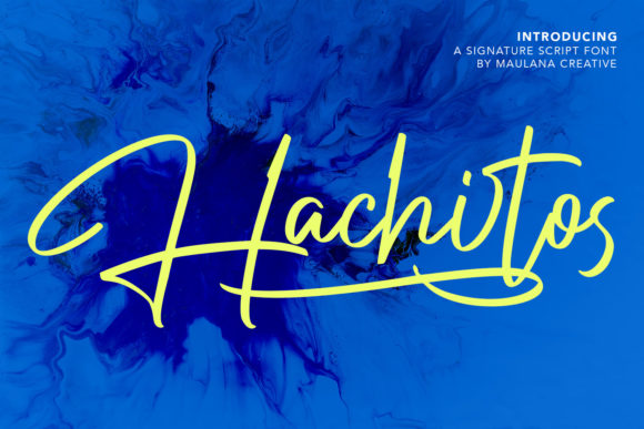 Hachitos: A Refined Script Font for Editorial Design