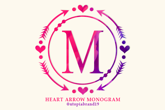 Heart Arrow Monogram: A Romantic Display Font That Cuts Through the Feed