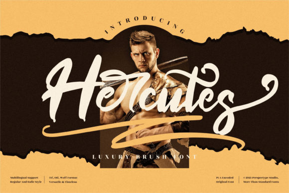 Hercutes: A Bold, Brushed Script Font for Handmade Creators