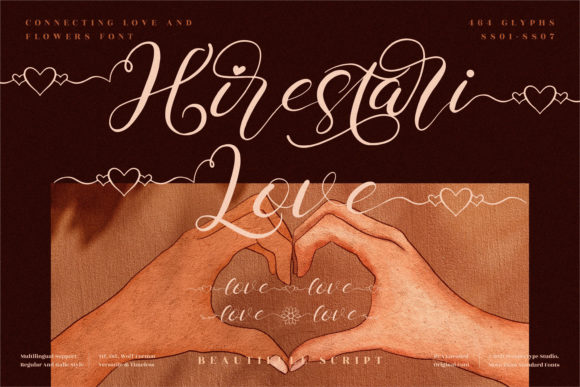 Hirestari Love: A Refined Script Font for Digital Branding