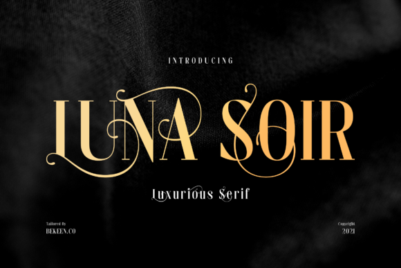 Luna Soir Serif Font for Handmade Brands & Printables