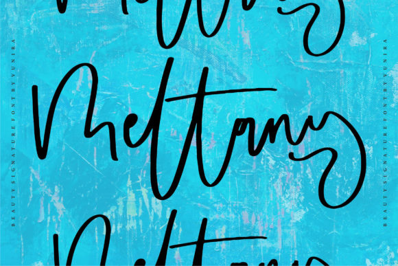 Meltany: An Elegant Script Font for Editorial Design