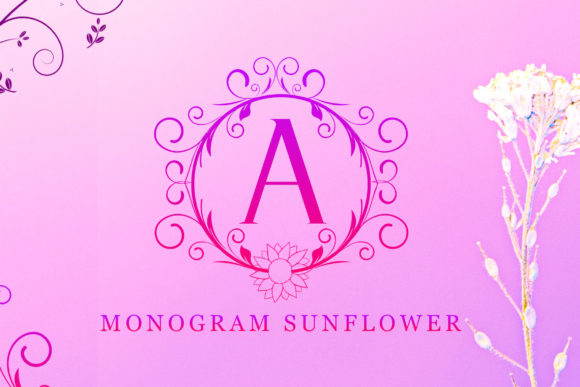 Monogram Sunflower: A Font That Speaks in Flowers