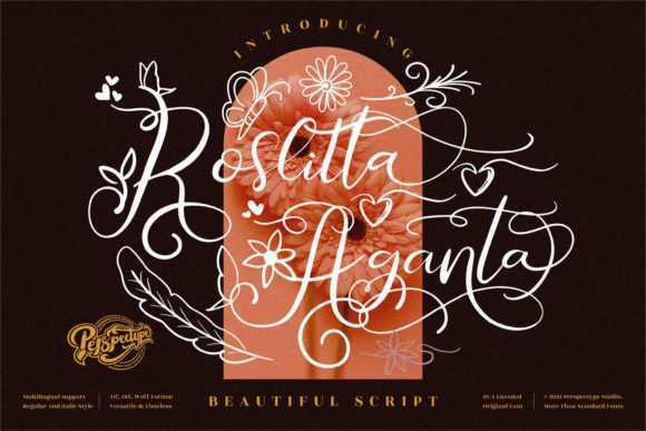 Roslitta Aganta: A Refined Script Font for Thoughtful Design