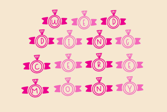 Wedding Badge Dingbats: A Delicate Display Font for Editorial Warmth