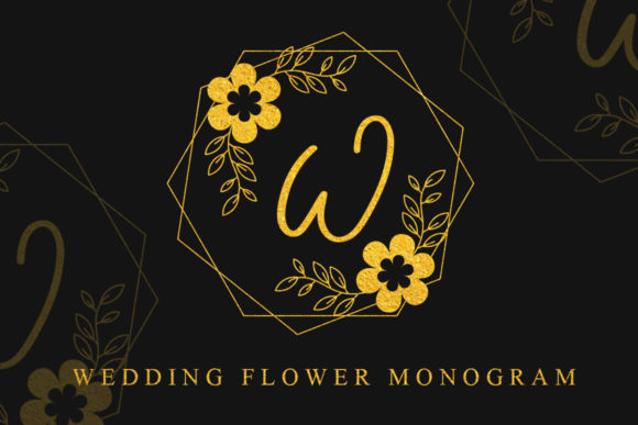 Wedding Flower Monogram: A Decorative Font That Elevates Your Brand