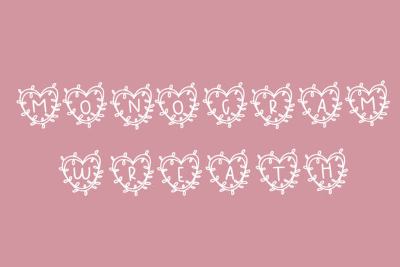 Wedding Monogram Dingbats: A Delicate Display Font for Romantic Editorial Design